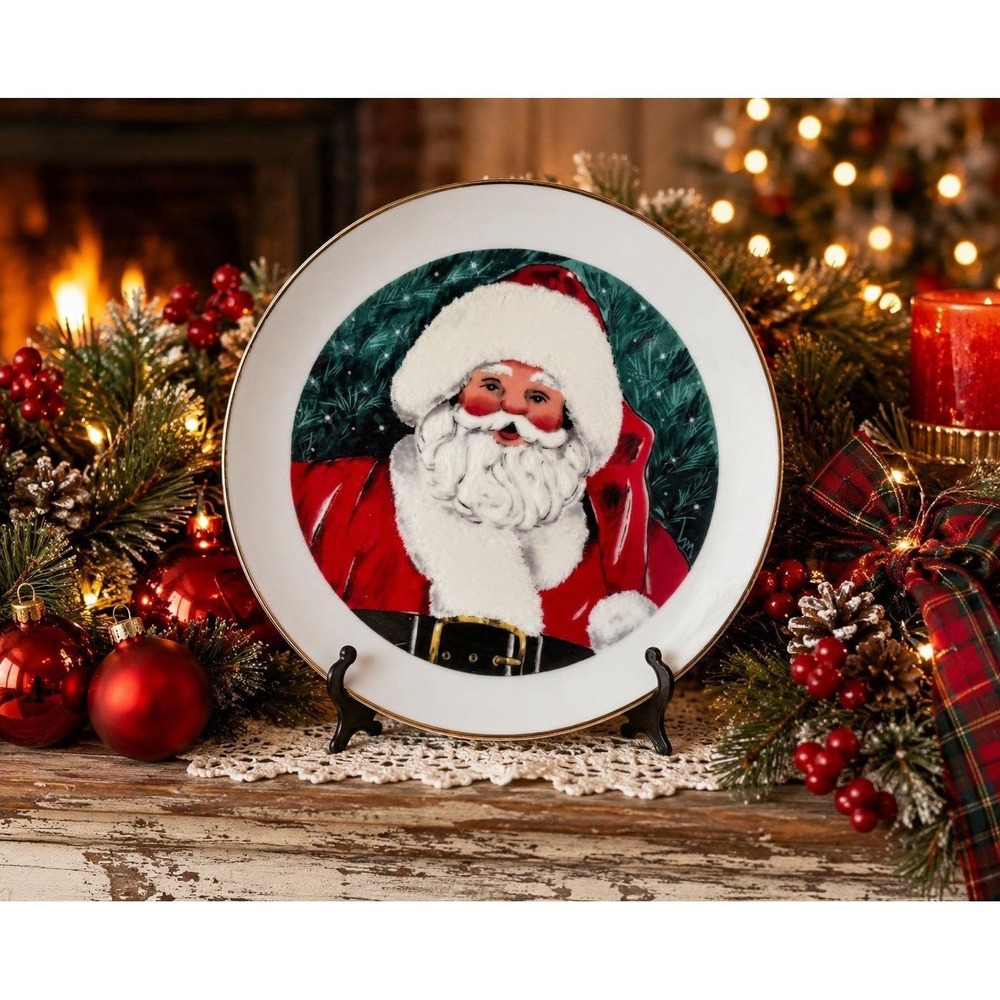 Vintage Santa Claus Decorative Collector Plate Jamestown China Japan 8"